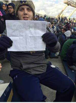 Anthony attended Notre Dame Fighting Irish vs. Virginia Tech - NCAA Football on Nov 2nd 2019 via VetTix 