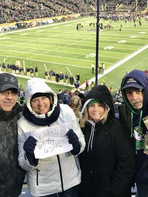 Timothy attended Notre Dame Fighting Irish vs. Virginia Tech - NCAA Football on Nov 2nd 2019 via VetTix 