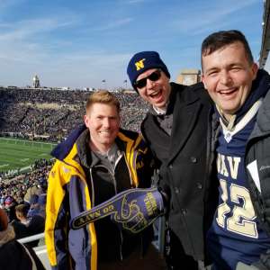 Joseph attended University of Notre Dame Fighting Irish vs. Navy - NCAA Football on Nov 16th 2019 via VetTix 