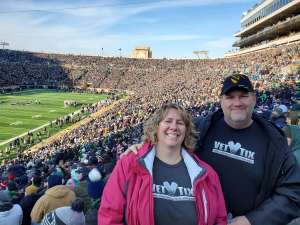 Richard attended University of Notre Dame Fighting Irish vs. Navy - NCAA Football on Nov 16th 2019 via VetTix 