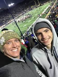 Nick attended University of Notre Dame Fighting Irish vs. Navy - NCAA Football on Nov 16th 2019 via VetTix 