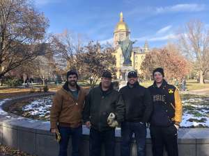 Gary attended University of Notre Dame Fighting Irish vs. Navy - NCAA Football on Nov 16th 2019 via VetTix 
