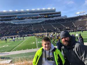 Jeremy  attended University of Notre Dame Fighting Irish vs. Navy - NCAA Football on Nov 16th 2019 via VetTix 
