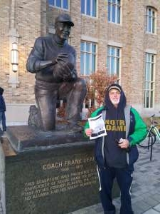 Lonnie attended University of Notre Dame Fighting Irish vs. Navy - NCAA Football on Nov 16th 2019 via VetTix 