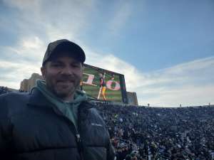 Michael attended University of Notre Dame Fighting Irish vs. Navy - NCAA Football on Nov 16th 2019 via VetTix 
