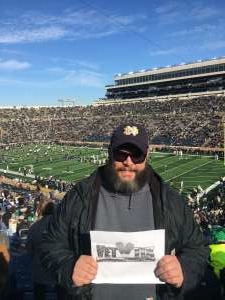 Ryan attended University of Notre Dame Fighting Irish vs. Navy - NCAA Football on Nov 16th 2019 via VetTix 