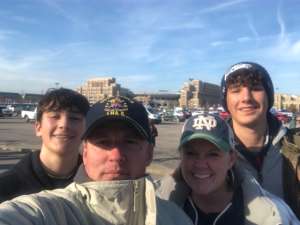 Luke attended University of Notre Dame Fighting Irish vs. Navy - NCAA Football on Nov 16th 2019 via VetTix 
