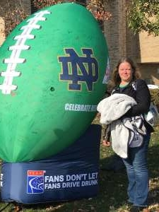 Pamela attended University of Notre Dame Fighting Irish vs. Navy - NCAA Football on Nov 16th 2019 via VetTix 