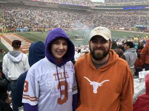 Garrett attended University of Texas Longhorns vs. Texas Tech Red Raiders - NCAA Football on Nov 29th 2019 via VetTix 