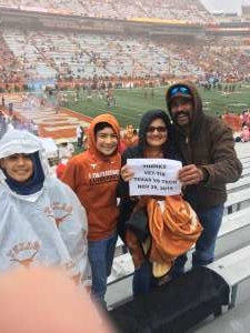 Jesus attended University of Texas Longhorns vs. Texas Tech Red Raiders - NCAA Football on Nov 29th 2019 via VetTix 