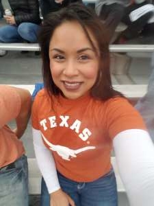 Melissa attended University of Texas Longhorns vs. Texas Tech Red Raiders - NCAA Football on Nov 29th 2019 via VetTix 