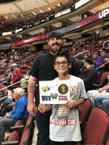 Shawn attended Arizona Coyotes vs. Minnesota Wild - NHL ** Military Appreciation Night ** on Nov 9th 2019 via VetTix 