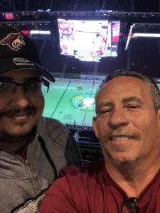 Frankie attended Arizona Coyotes vs. Columbus Blue Jackets - NHL on Nov 7th 2019 via VetTix 