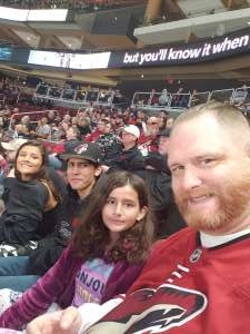 Darryl attended Arizona Coyotes vs. Columbus Blue Jackets - NHL on Nov 7th 2019 via VetTix 
