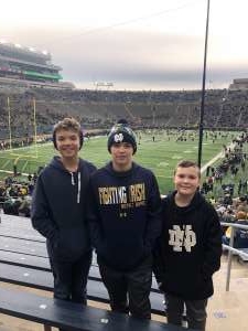 Andrew attended University of Notre Dame Fighting Irish vs. Boston College - NCAA Football on Nov 23rd 2019 via VetTix 