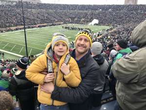 Patrick attended University of Notre Dame Fighting Irish vs. Boston College - NCAA Football on Nov 23rd 2019 via VetTix 