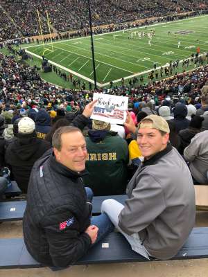Daniel attended University of Notre Dame Fighting Irish vs. Boston College - NCAA Football on Nov 23rd 2019 via VetTix 
