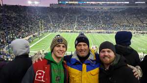 Tim attended University of Notre Dame Fighting Irish vs. Boston College - NCAA Football on Nov 23rd 2019 via VetTix 