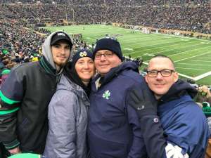 William attended University of Notre Dame Fighting Irish vs. Boston College - NCAA Football on Nov 23rd 2019 via VetTix 