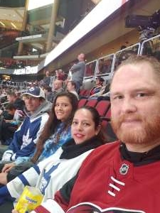 Darryl attended Arizona Coyotes vs. Toronto Maple Leafs - NHL on Nov 21st 2019 via VetTix 