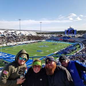 Jacey attended Air Force Academy Falcons vs. University of Wyoming Cowboys - NCAA Football on Nov 30th 2019 via VetTix 