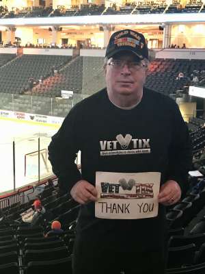 Robert attended Lehigh Valley Phantoms vs. Hartford Wolfpack - AHL on Nov 30th 2019 via VetTix 