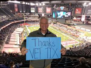 Jon attended 2019 Cheez-it Bowl: Air Force Academy Falcons vs. Washington State Cougars on Dec 27th 2019 via VetTix 