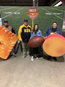 Maxie attended 2019 Cheez-it Bowl: Air Force Academy Falcons vs. Washington State Cougars on Dec 27th 2019 via VetTix 