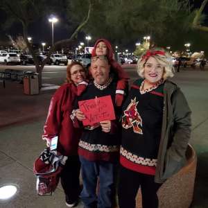 Larry attended Arizona Coyotes vs. Chicago Blackhawks - NHL on Dec 12th 2019 via VetTix 