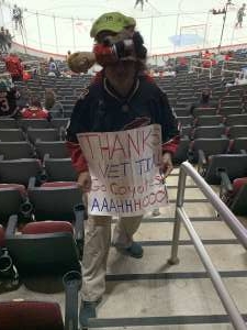 Joseph attended Arizona Coyotes vs. Chicago Blackhawks - NHL on Dec 12th 2019 via VetTix 
