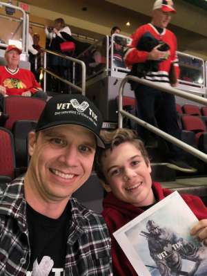 Martin attended Arizona Coyotes vs. Chicago Blackhawks - NHL on Dec 12th 2019 via VetTix 