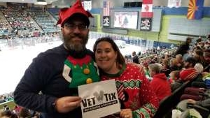 John attended Tucson Roadrunners vs. Ontario Reign - AHL on Dec 21st 2019 via VetTix 
