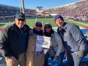 Perry attended 2019 Auto Zone Liberty Bowl - Navy Midshipmen vs. Kansas State Wildcats - NCAA Football on Dec 31st 2019 via VetTix 