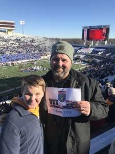 Kevin attended 2019 Auto Zone Liberty Bowl - Navy Midshipmen vs. Kansas State Wildcats - NCAA Football on Dec 31st 2019 via VetTix 