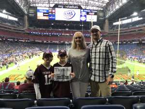 Brandon attended 2019 Texas Bowl: Oklahoma State Cowboys vs. Texas A&M Aggies on Dec 27th 2019 via VetTix 
