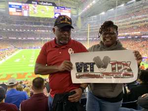Kimberly attended 2019 Texas Bowl: Oklahoma State Cowboys vs. Texas A&M Aggies on Dec 27th 2019 via VetTix 