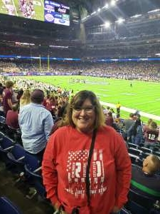 Kimberly attended 2019 Texas Bowl: Oklahoma State Cowboys vs. Texas A&M Aggies on Dec 27th 2019 via VetTix 