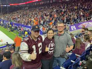 Cristina attended 2019 Texas Bowl: Oklahoma State Cowboys vs. Texas A&M Aggies on Dec 27th 2019 via VetTix 