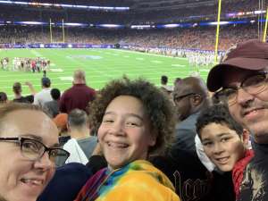 Michelle attended 2019 Texas Bowl: Oklahoma State Cowboys vs. Texas A&M Aggies on Dec 27th 2019 via VetTix 