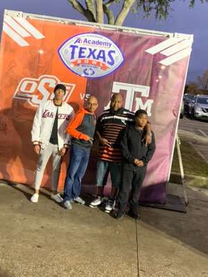 Azzaam attended 2019 Texas Bowl: Oklahoma State Cowboys vs. Texas A&M Aggies on Dec 27th 2019 via VetTix 