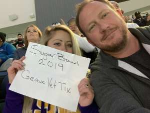 William attended Allstate Sugar Bowl: Georgia vs. Baylor - NCAA on Jan 1st 2020 via VetTix 