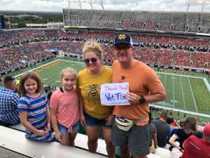 Tyler attended 2019 Camping World Bowl - Notre Dame vs. Iowa State on Dec 28th 2019 via VetTix 