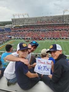 James attended 2019 Camping World Bowl - Notre Dame vs. Iowa State on Dec 28th 2019 via VetTix 