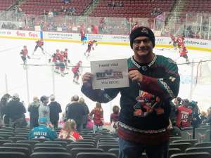 Hank attended Arizona Coyotes vs. San Jose Sharks - NHL on Jan 14th 2020 via VetTix 