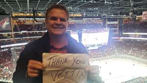David attended Arizona Coyotes vs. Carolina Hurricanes - NHL on Feb 6th 2020 via VetTix 