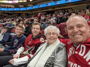 Mikel attended Arizona Coyotes vs. Florida Panthers - NHL on Feb 25th 2020 via VetTix 
