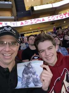 Martin attended Arizona Coyotes vs. Florida Panthers - NHL on Feb 25th 2020 via VetTix 