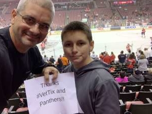 Dan attended Florida Panthers vs. Philadelphia Flyers - NHL on Feb 13th 2020 via VetTix 