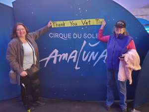 Mary attended Cirque Du Soleil - Amaluna on Feb 6th 2020 via VetTix 