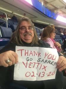 walter attended Buffalo Sabres vs. Columbus Blue Jackets - NHL on Feb 13th 2020 via VetTix 